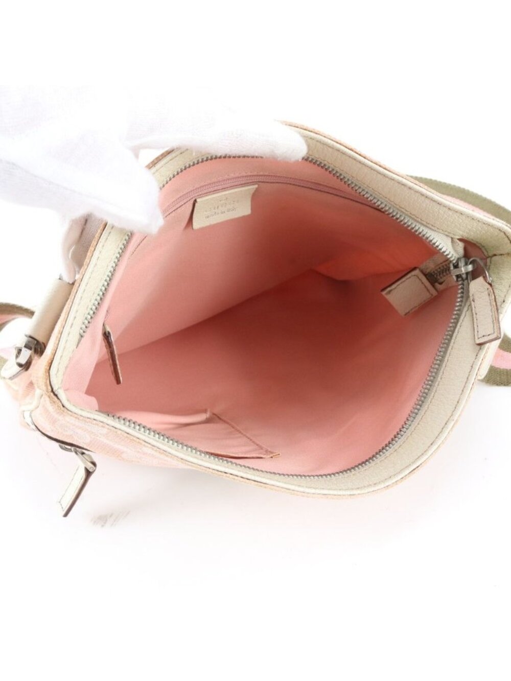 Gucci GG Canvas Sherry Line Leather Shoulder Bag Crossbody - Picture 7 of 9